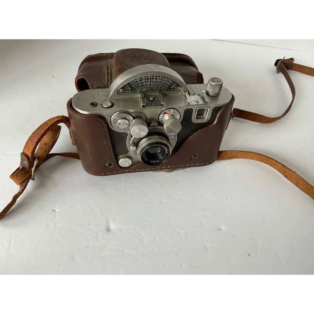 Universal Vintage Mercury II CX 35mm Camera Leather Case Brown Mid Century AS IS